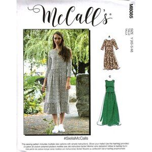 McCall's M8085 Misses XS to M Mini, Midi, Maxi Dresses Uncut Sewing Pattern New